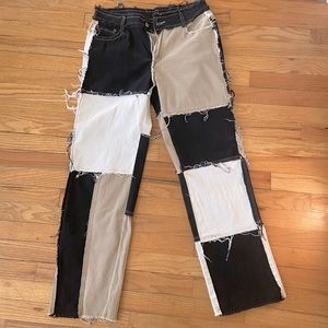 Patchwork pants - L (8-10)